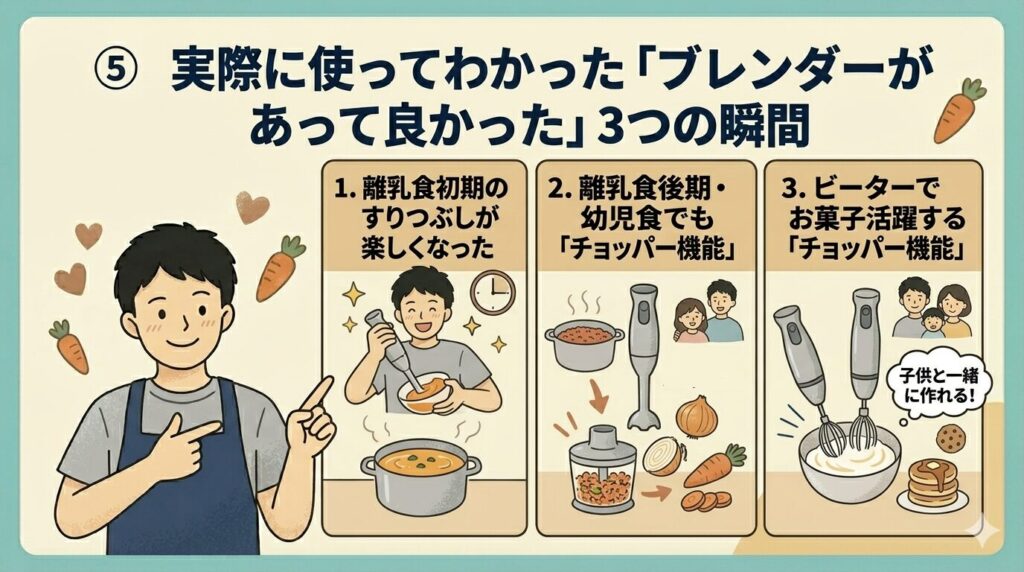 実際に使ってわかった「ブレンダーがあって良かった」3つの瞬間