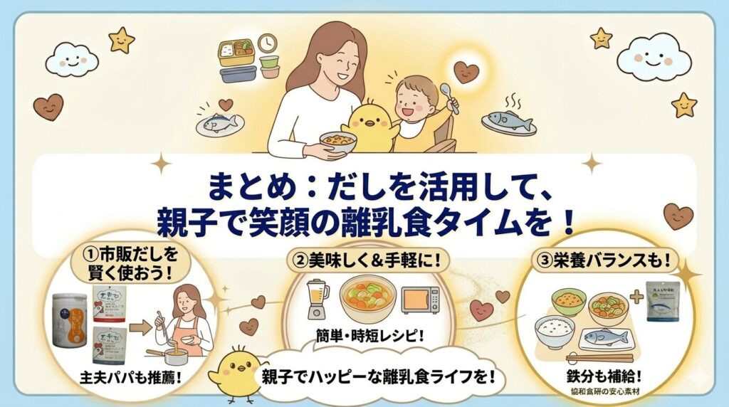 まとめ：だしを活用して、親子で笑顔の離乳食タイムを！