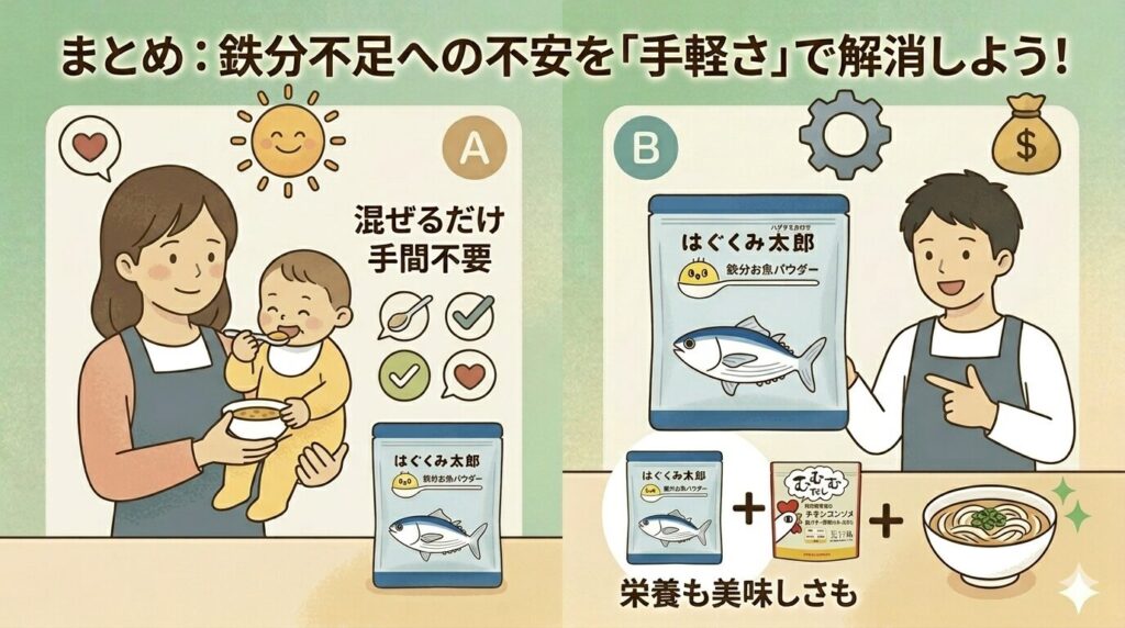 ⑦まとめ：鉄分不足への不安を「手軽さ」で解消しよう！